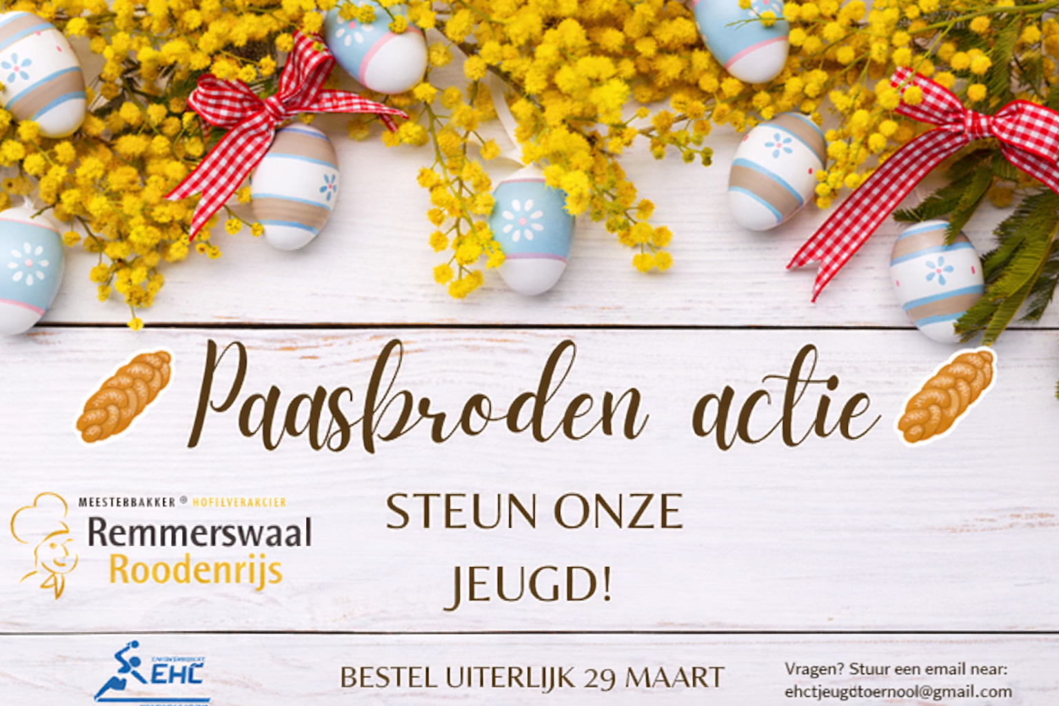 Er kunnen weer heerlijke paasbroden worden besteld!